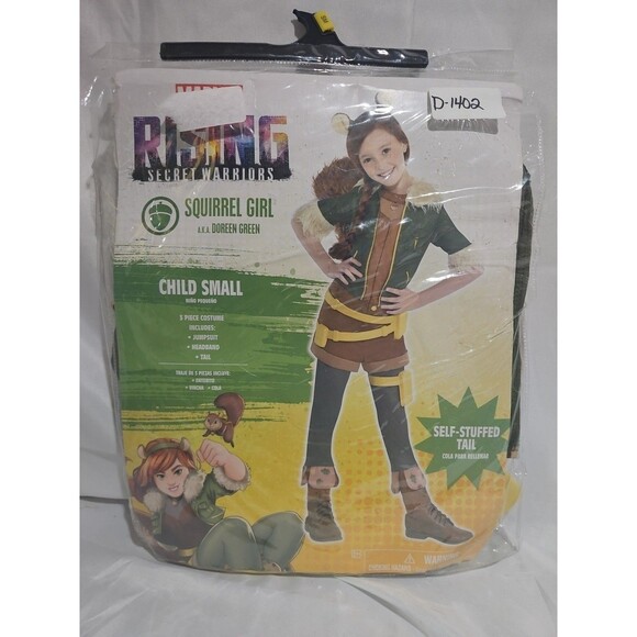 Marvel Rising Secret Warriors Squirrel Girl Halloween Child Costume S 4-6 - Picture 1 of 4